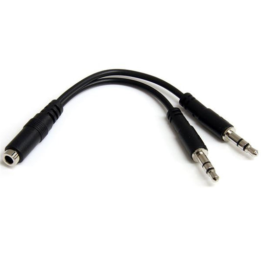 Star Tech 3.5mm 4 Position to 2x 3 Position 3.5mm Headset Splitter Adapter - F/M