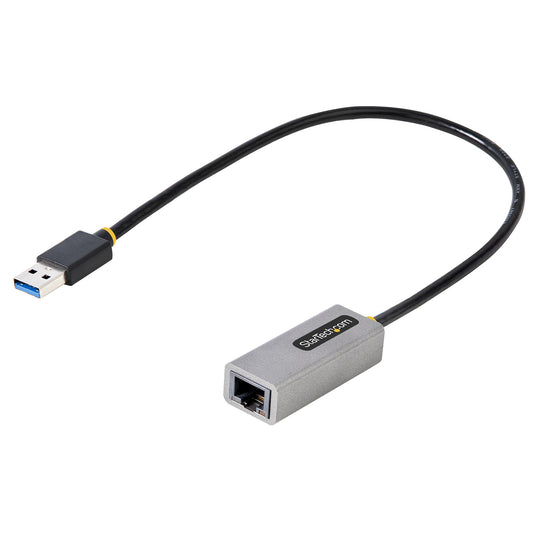 Star Tech USB 3.0 to Gigabit Ethernet Network Adapter - 10/100/1000 Mbps, USB to RJ45, USB 3.0 to LAN Adapter, USB 3.0 Ethernet Adapter (GbE), 11in Attached Cable, Driverless Install