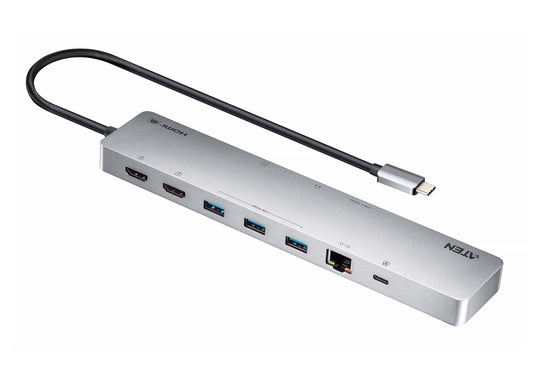 ATEN UH3240-AT laptop dock/port replicator Wired USB Type-C Silver