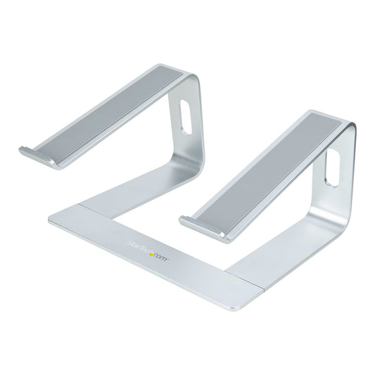 Star Tech Laptop Stand for Desk, Supports 5kg/11lb, Aluminum, Silver, Ergonomic Laptop Riser, Portable Laptop Holder, Computer Stand for Macbook Air/Pro, Dell XPS, Lenovo