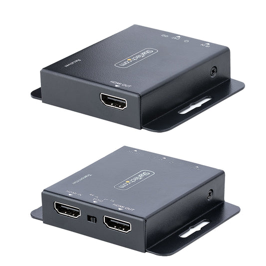 Star Tech 4K HDMI Extender over CAT6/CAT5 Ethernet Cable, 4K 30Hz or 1080p 60Hz Video Extender, HDMI over Ethernet Cable, HDMI Transmitter and Receiver Kit, IR Remote Control