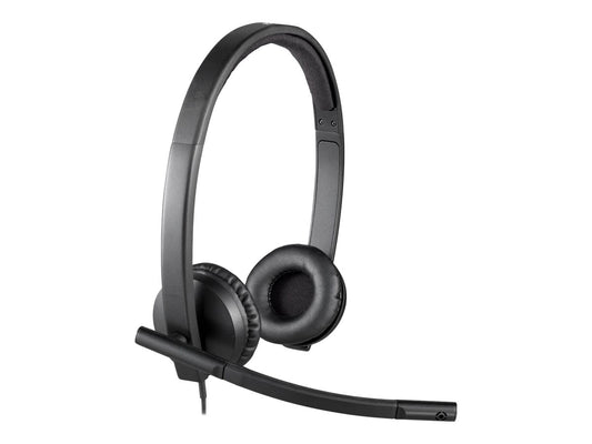 LOGITECH H570E WIRED USB STEREO HEADSET, NOISE & ECHO CANCELLING, 2YR WTY