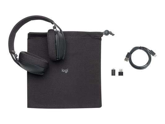 LOGITECH ZONE VIBE W/LESS MS STEREO HEADSET,BT,NOISE CANCEL MIC,USB-C W/ USB-A ADPTR,2YWTY