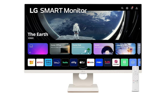 LG SMART MONITOR 27" FHD IPS, HDMI(2), BT, WIFI, SPKR, WEBOS, (WHITE), 3YR