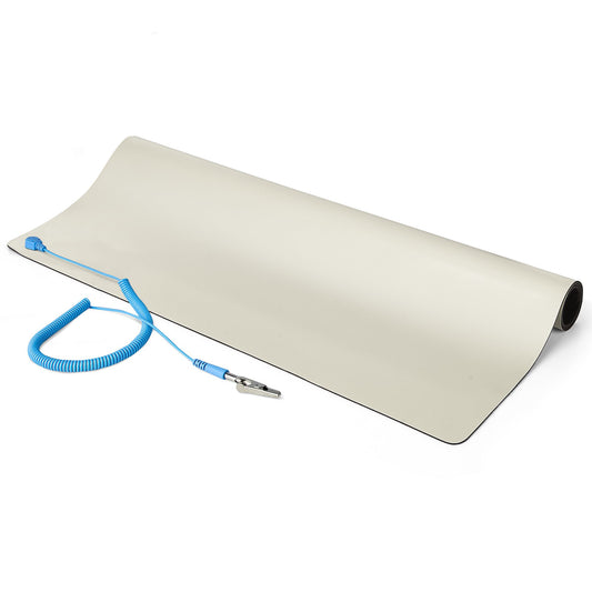 Star Tech Anti Static Mat, ESD Mat for Electronics Repair, Anti Static Table/Desk Mat w/Detachable Grounding Wire, ANSI/ESD S 4.1, Flexible Thermoplastic Work Pad/Mat, 23x47 in (60x120cm)