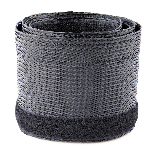 Star Tech 10ft (3m) Cable Management Sleeve, Trimmable Heavy Duty Cable Wrap, 1.2" (3cm) Dia. Polyester Mesh Computer Cable Manager/Protector/Concealer, Black Cord Organizer/Hider