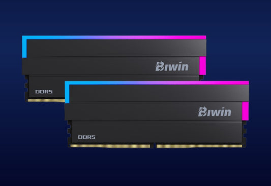BIWIN DDR5 Memory DW100 DDR5 RGB Memory 6000mhz 32GB (16GB*2) CL30-38-38-76 1.35V BLACK B5DW100326030ER2G-CB001
