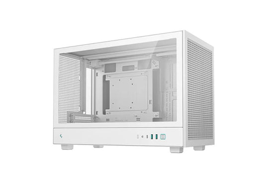 DeepCool CH260 WH M-ATX Case, Extremely Portable Size,Abundant Airflow Ventilation,Mesh and glass panels,Support up to 360mm liquid cooling,Direct ins
