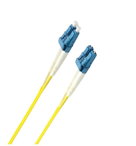 8ware 5m LC-LC OS2 Single Mode Dual-Core Fibre Optic Cable UPC Duplex Armoured Low Smoke Zero Halogen (LSZH) Jacket Yellow