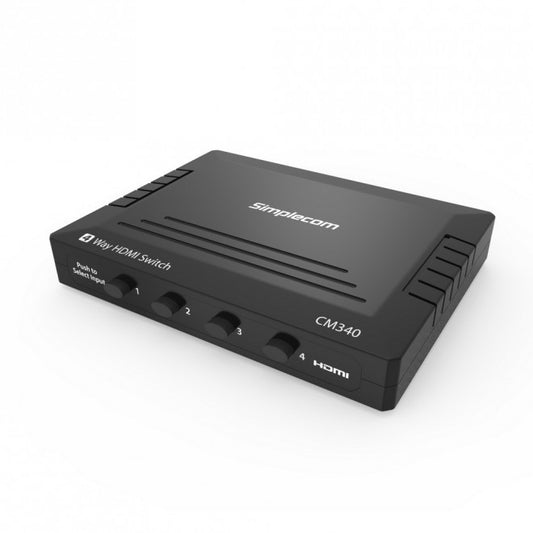 (LS) Simplecom CM340 Mechanical 4 Way HDMI Switch Box 4 Port 4K UHD HDCP