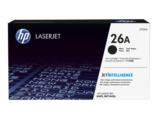 HP 26A BLACK TONER - APPROX 3.1K PAGES. FOR M402, M426 PRINTERS