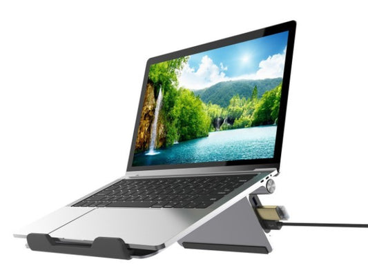 COMSOL LAPTOP STAND WITH USB-C.4K HDMI MULTI-PORT ADAPTER