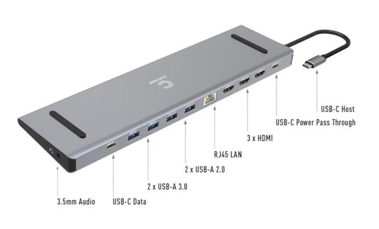 COMSOL USB-C TO TRIPLE 4K HDMI MULTIPORT ADAPTER FOR WINDOWS
