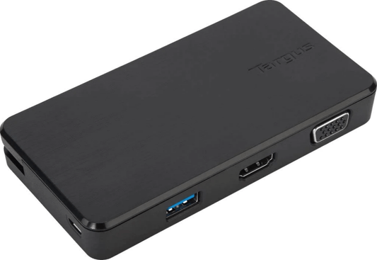 TARGUS (DSU100US), USB 3.0 AND USB-C DUAL TRAVEL DOCK, 3 YEAR WTY