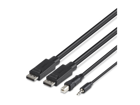 BELKIN KVM DUAL DISPLAY PORT COMBO CABLE (DP(2)/USB A/AUDIO TO DP(2)/USB B/AUDIO), TAA