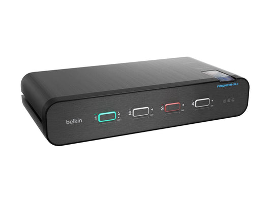 BELKIN 4-PORT 2 HEAD DP/HDMI UNIVERSAL SKVM W/CAC PP4.0 , 3YR WTY