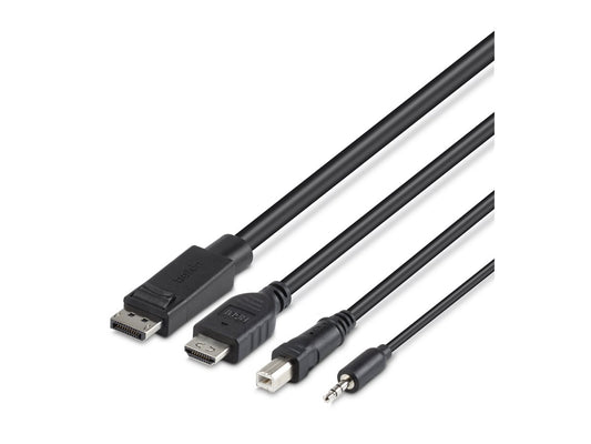 BELKIN DUAL HDMI- HDMI AND DP- DP (HDMI/DP/USB A/AUDIO TO HDMI/DP/USB B/AUDIO) COMBO CABLE