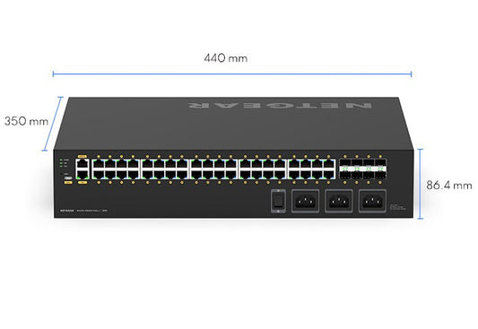 NETGEAR 48-PORT MANAGED L2 SWITCH, POE++(40) 880W, SFP(8), LIFE WTY