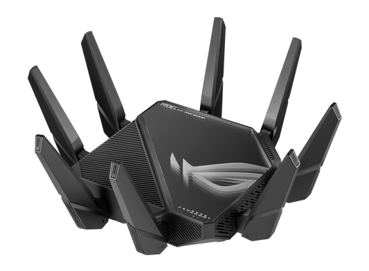 ASUS AXE16000 WIRELESS ROUTER, QUAD BAND, 10GbE(2), GbE(4), USB(2), ANT(12),3YR WTY