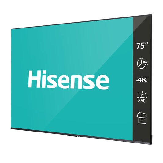 Hisense 75DP30FE 75 UHD Digital Signage 350nit 16 x 7 Android 9