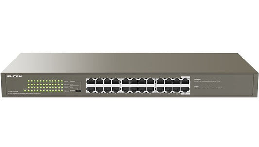 IP-COM (G1124P-24-250W )24-Port Gigabit Switch With 24-Port PoE+, 6kV lightning protection