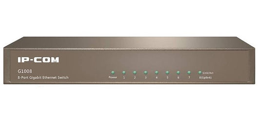 IP-COM (G1008) 8-Port Gigabit Unmanaged Desktop Switch, 4kv lightning protection