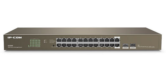 IP-COM (G1024F) 24GE + 2SFP Gigabit Unmanaged Switch, 6kv lightning protection