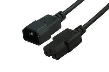 COMSOL 2MTR HIGH TEMPERATURE POWER CABLE IEC-C14(M) - IEC-C15(F)