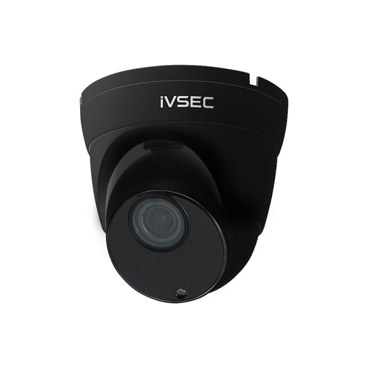 IVSEC TURRET IP CAMERA 8MP 2.7MM-13.5MM MOTORISED LENS 25FPS POE IP66 45M IR BLACK