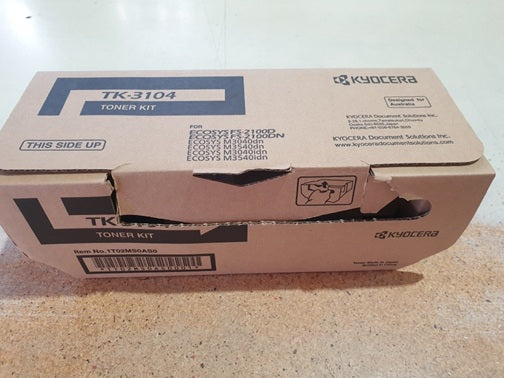 TK-3104 BLK TONER 12.5K FOR FS-2100D / M3040DN / M3040IDN M3540DN / M3540IDN- BOX DAMAGE