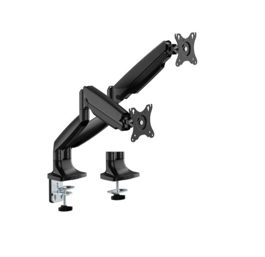 Brateck LDT82-C024-BK DUAL SCREEN HEAVY-DUTY GAS SPRING MONITOR ARM For most 17'~35' Monitors, Matte Black(LS)