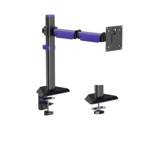Brateck LDT89-C012 Amethyst Articulating Gaming Monitor Arm Matte Black, Fit Screen Size: 17'-40' Up to 12 KG, VESA 75x75,100x100