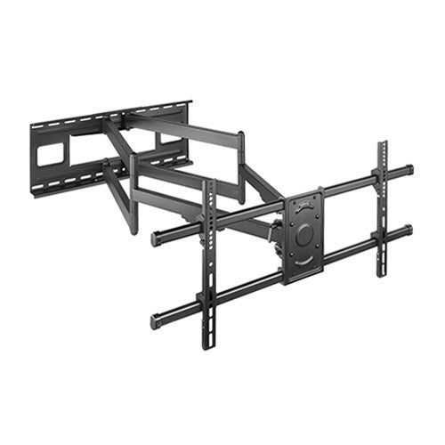 Brateck Extra Long Arm Full-Motion TV Wall Mount For Most 43'-90' Flat Panel TVs Up to 80kg, Fine Texture Black (LS)