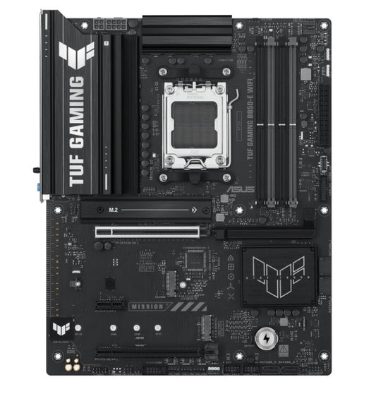 ASUS AMD B850 TUF GAMING B850-E WIFI (AM5) ATX Motherboard 4x DDR5 256B, 1x PCIe 5.0 x16 slot, 3 x M.2 slots, 4 x SATA, Wi-Fi 6E, Realtek 2.5Gb