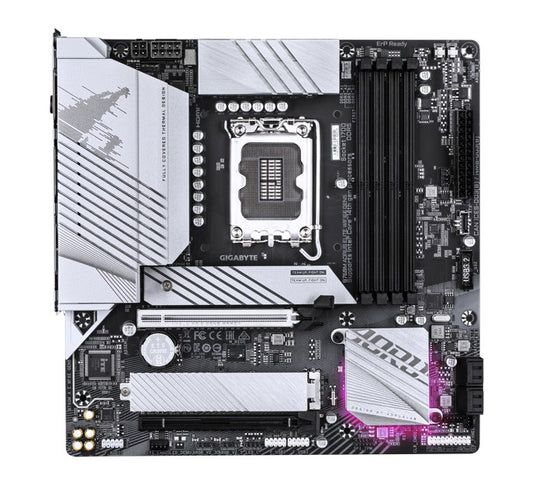 Gigabyte B760M AORUS ELITE WIFI6E GE Intel LGA 1700 mATX Motherboard, 4x DDR5 ~256GB, 2x PCI-E x16, 2x M.2, 4x SATA, 8x USB 3.2, 8x USB 2.0