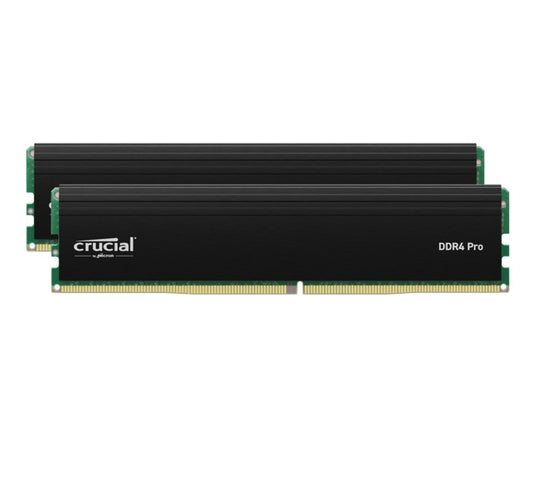 Crucial Pro 64GB (2x32GB) DDR4 UDIMM 3200MHz CL22 Black Heat Spreader Support Intel XMP AMD Ryzen Desktop PC Gaming Memory