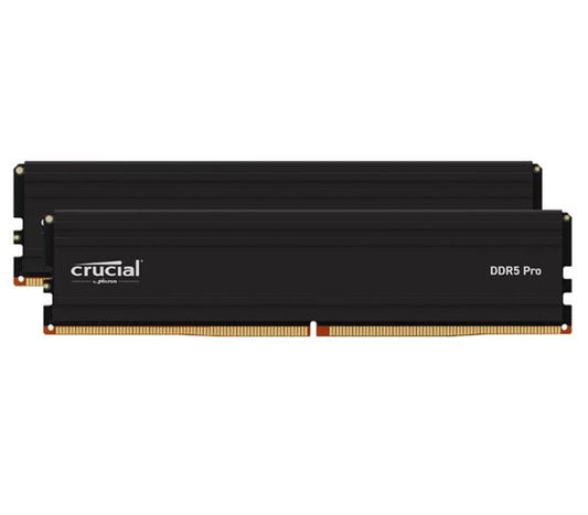 Crucial Pro 32GB (2x16GB) DDR5 UDIMM 6000MHz CL48 Black Heat Spreader Support Intel XMP AMD Ryzen Desktop PC Gaming Memory