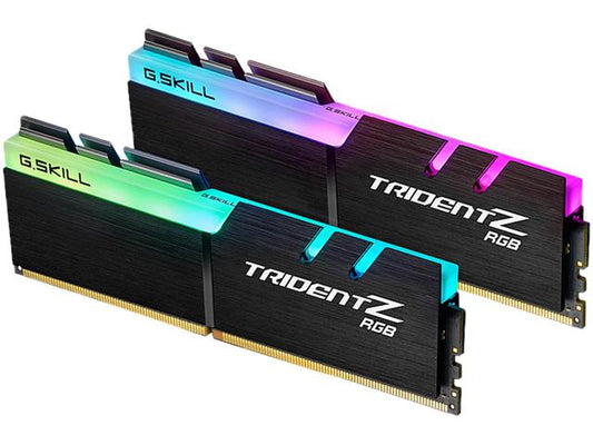 F4-3200C16D-16GTZR 16GB (2 x 8GB)/ PC4-25600 / DDR4 3200 Mhz/ Timings 16-18-18-38/ Voltage 1.35V/ Trident Z RGB