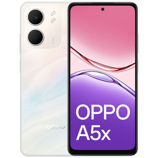 OPPO A5x 4G 128GB - Laser White (CPH2725AU WHITE)*AU STOCK*, 6.67', HD+, 60Hz, 4GB/128GB, 32MP/5MP, Dual SIM, 6000mAh, 2 Years Warranty