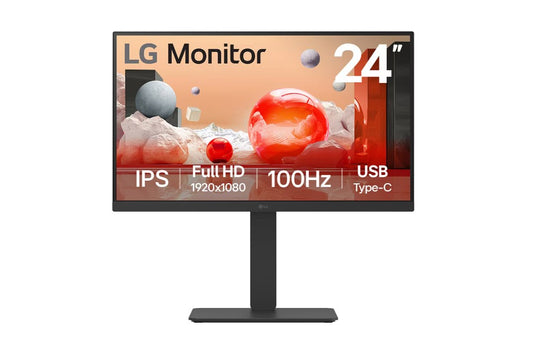 LG 24' FHD IPS Business FHD 1920x1080 16:9, USB-C, Height Adjustment Tilt Swivel Pivot VESA Display Port, HDMI, Speakers x 2, 3yrs Monitor