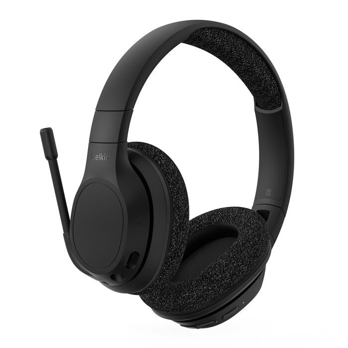 Belkin SoundForm Adapt USB-C Wireless Over-The-Ear Headphones - Black (AUD005btBLK), 65 hours of Playtime, 40mm Drivers, Foldable, 2 Years Warranty
