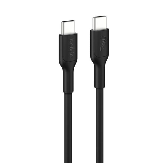 Belkin BoostCharge USB-C to USB-C Cable (1M) - Black (CAB023FQ1MBK), 60W, 300K+ Bends,  Apple iPhone , Samsung, USB-IF Certified, 2 Years Warranty