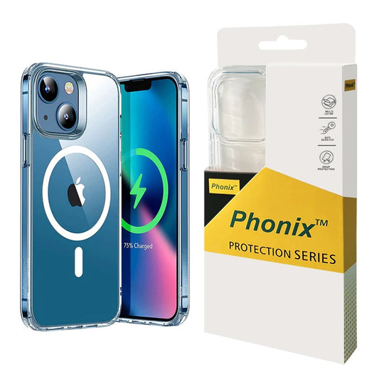 Phonix Apple iPhone 12 / iPhone 12 Pro Clear Rock Hard Case with MagSafe - Ultra-thin, lightweight, Non-slip, Shockproof, Crystal Clear, 10 Years Warranty