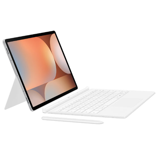 Samsung Galaxy Tab S10+ / Tab S9+ / Tab S9 FE+ Book Cover Keyboard White - Magnetic, Effortless Comes In 150°, Wireless Sharing, AI Key,1 Year Warrant