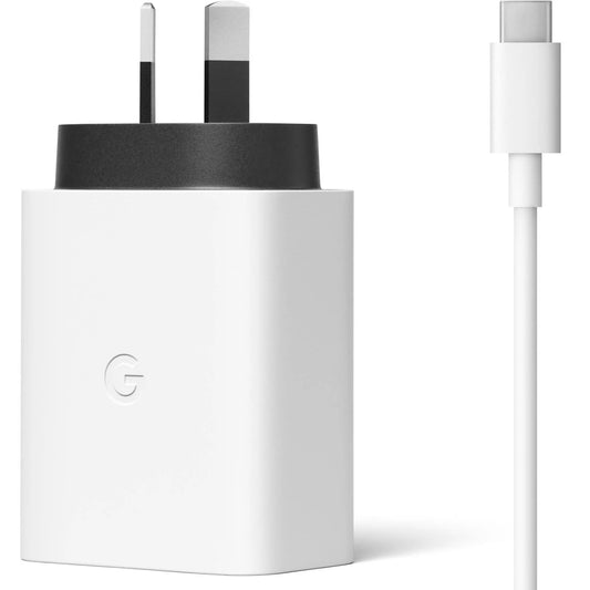 Google 30W USB-C Power Charger + Type-C Cable - White (GA02274-AU),1x USB-C(30W),USB-C Cable,1 Year Warranty