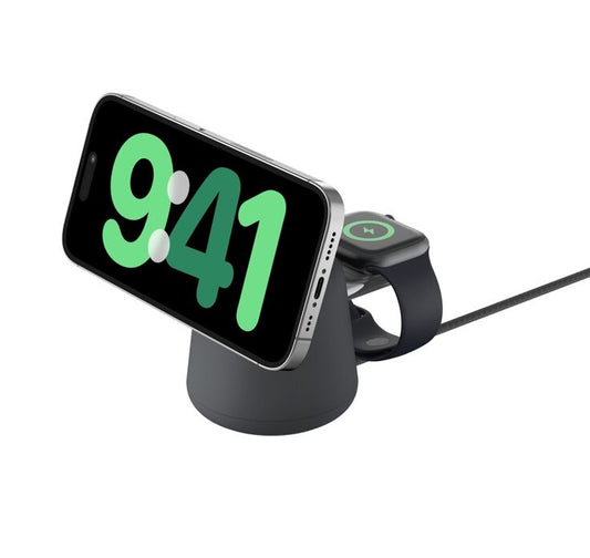 Belkin BoostCharge Pro 2-in-1 Wireless Qi2 Charging Dock + 30W USB-C PSU + USB-C Cable (1.5M) - Black (WIZ027auH36), 15W, CEW $2500, 2 Years Warranty