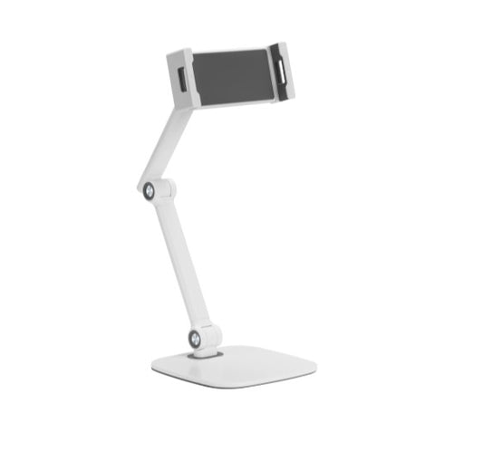 Brateck PAD39-02 SIMPLICITY UNIVERSAL PHONE/TABLET TABLETOP STAND Compatible with most 4.7'12.9' phones, tablets, and more devices (White) (LS)