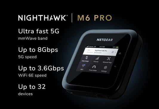 NETGEAR (MR6550) NIGHTHAWK M6 PRO WIRELESS MOBILE 5G MODEM ROUTER, 2YR