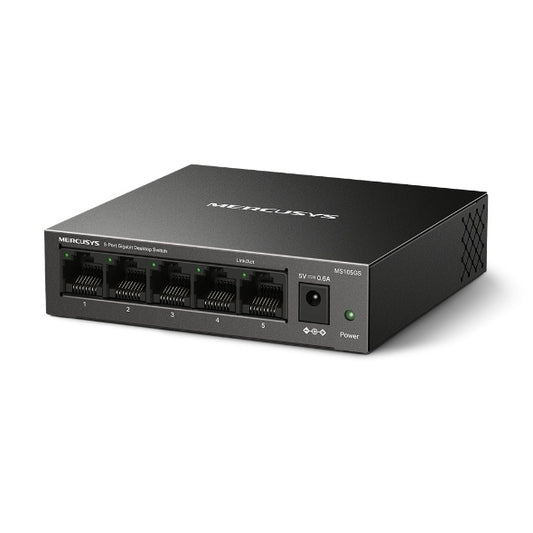 TP-LINK MERCUSYS 5-PORT GIGABIT DESKTOP SWITCH, GbE(5), METAL CASE, 2YR