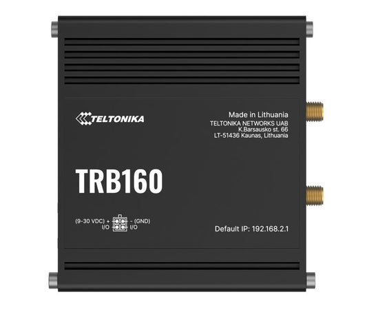 Teltonika TRB160 4G LTE CAT 6 IoT Gateway, Ultra-Small, Lightweight, Energy-Efficient, Cellular Speeds of up to 300 Mbps, USB Type-C, PSU included